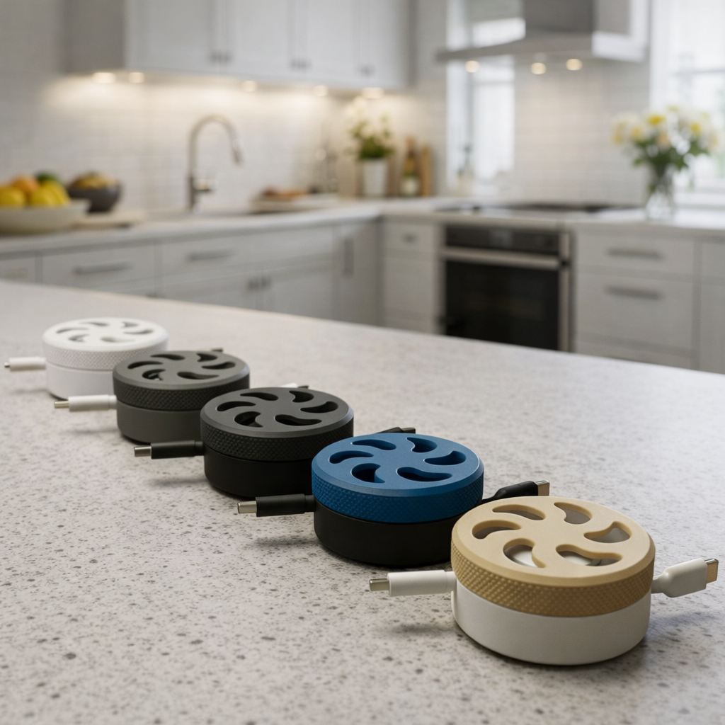 Multi-functional Cable Organizer Box – Smart Retractable Design for Charging Cables & Earphones