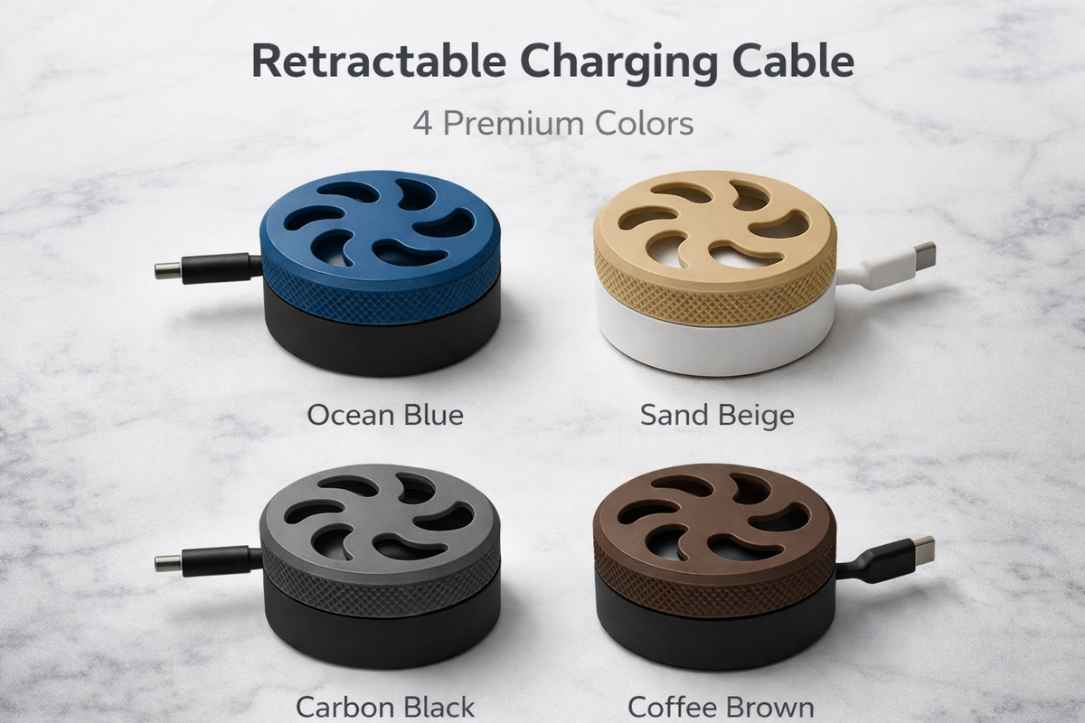 Multi-functional Cable Organizer Box – Smart Retractable Design for Charging Cables & Earphones