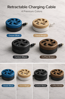 Multi-functional Cable Organizer Box – Smart Retractable Design for Charging Cables & Earphones