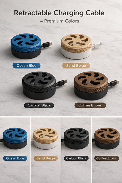 Multi-functional Cable Organizer Box – Smart Retractable Design for Charging Cables & Earphones