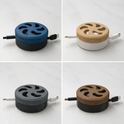 Multi-functional Cable Organizer Box – Smart Retractable Design for Charging Cables & Earphones