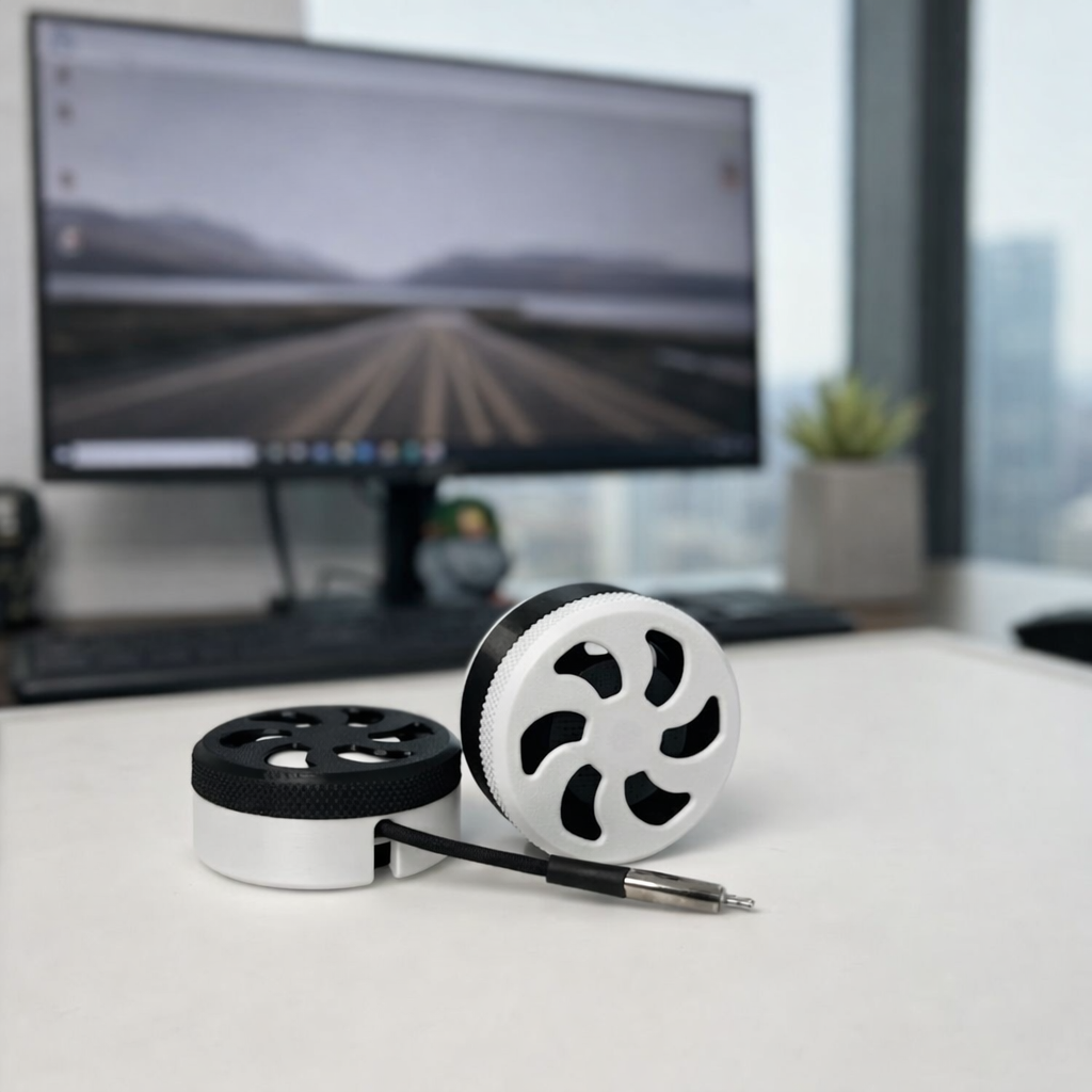 Multi-functional Cable Organizer Box – Smart Retractable Design for Charging Cables & Earphones